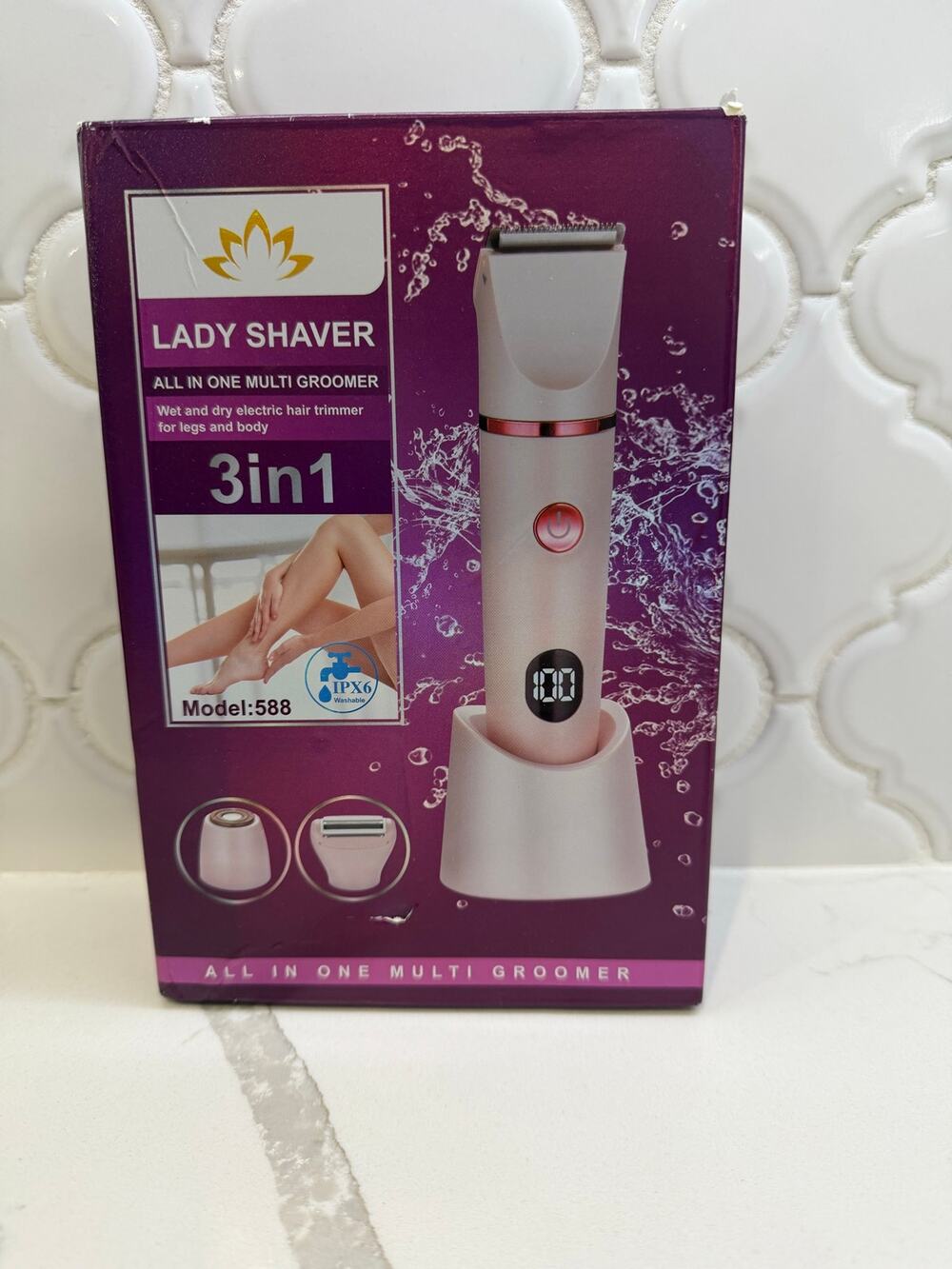 3-in-1 Lady Shaver Electric Hair Trimmer All-In-One Multi Groomer Model 588 New